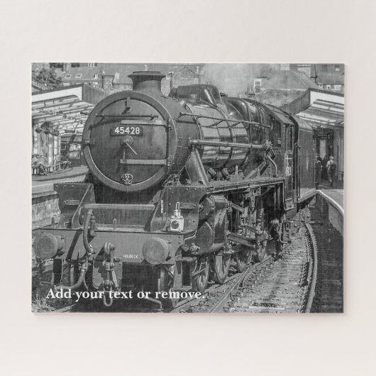 Aangepaste foto van Engelse stoomtrein. Legpuzzel (Horizontaal)