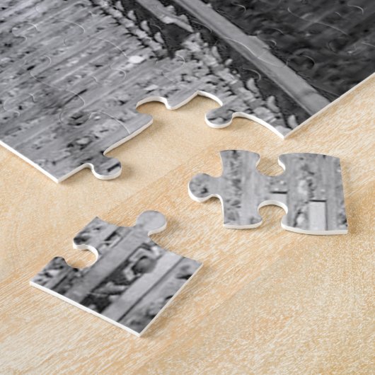 Aangepaste foto van Engelse stoomtrein. Legpuzzel (Zijkant)