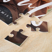 Aangepaste foto van familie met dankbare Thanksgiv Legpuzzel (Zijkant)