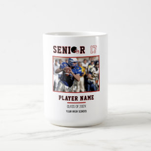 Aangepaste foto van football senior night koffiemok