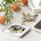 Aangepaste foto van football seniorenavond sleutelhanger (Zijkant)