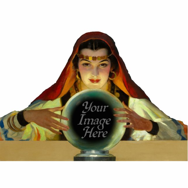 Aangepaste foto van Fortune Teller Fotobeeldje Magneet (Voorkant)