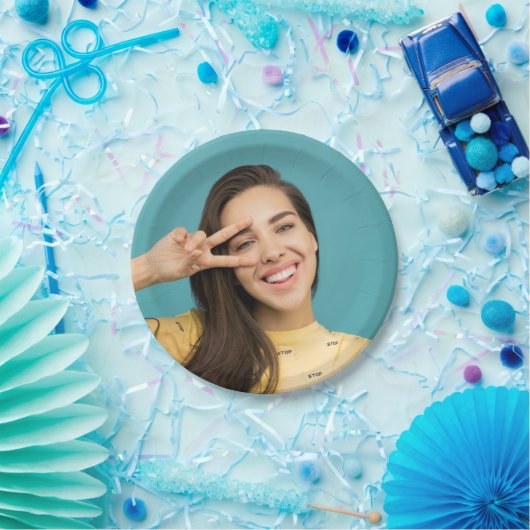 Aangepaste foto van Fun Persoonlijk gezicht  Papieren Bordje (Feest)