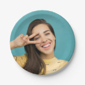 Aangepaste foto van Fun Persoonlijk gezicht  Papieren Bordje (Voorkant)