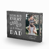 Aangepaste foto van geweldige vader met Kind (Rechts)