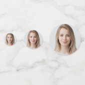 Aangepaste foto van Glam Blue Glitter Drip 21st Bi Confetti (Achterkanten)