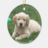 Aangepaste foto van Golden Retriever Puppy Keramisch Ornament (Links)