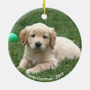 Aangepaste foto van Golden Retriever Puppy Keramisch Ornament