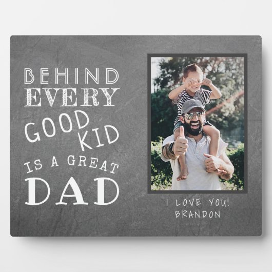 Aangepaste foto van grote vader of moeder met Kind Fotoplaat (Voorkant)