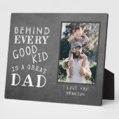 Aangepaste foto van grote vader of moeder met Kind Fotoplaat (Zijkant)