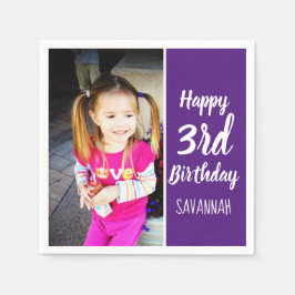 Aangepaste foto van Happy Birthday Napkin Servet