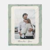 Aangepaste foto van hedendaagse Arch Line Art Sage Fleece Deken (Voorkant)