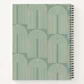 Aangepaste foto van hedendaagse Arch Line Art Sage Notitieboek (Achterkant)