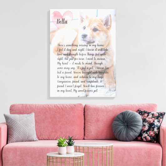 Aangepaste foto van het gedicht van het bloem-gede canvas afdruk (Insitu (Woonkamer))