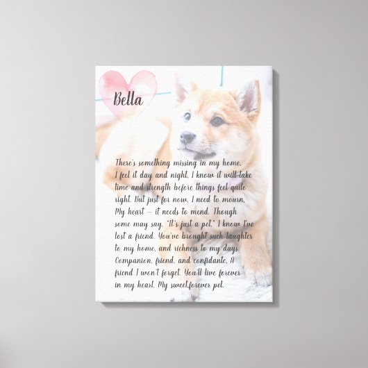 Aangepaste foto van het gedicht van het bloem-gede canvas afdruk (Voorkant)