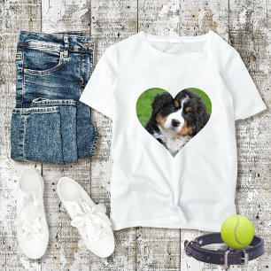 Aangepaste foto, Van het HART Hond Mam T-shirt