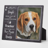 Aangepaste foto van het Memorial Dog Beagle Fotoplaat (Zijkant)
