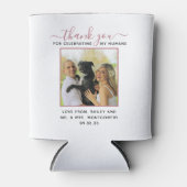 Aangepaste foto van het moderne script voor weduws blikjeskoeler (Voorkant)