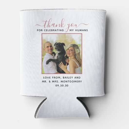 Aangepaste foto van het moderne script voor weduws blikjeskoeler (Voorkant)