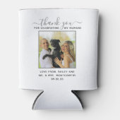 Aangepaste foto van het moderne script voor weduws blikjeskoeler (Voorkant)