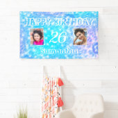 Aangepaste foto van het poolfeest van Birthday bla Spandoek (Insitu)