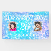 Aangepaste foto van het poolfeest van Birthday bla Spandoek (Horizontaal)