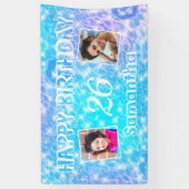 Aangepaste foto van het poolfeest van Birthday bla Spandoek (Verticaal)