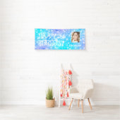 Aangepaste foto van het poolfeest van Birthday bla Spandoek (Insitu)