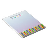 Aangepaste foto van het regenboogpotlood van de le notitieblok (Schuin)