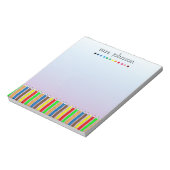 Aangepaste foto van het regenboogpotlood van de le notitieblok (Linkerzijde)