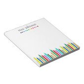 Aangepaste foto van het regenboogpotlood van de le notitieblok (Schuin)