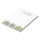 Aangepaste foto van het regenboogpotlood van de le notitieblok (Linkerzijde)