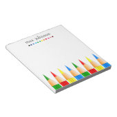 Aangepaste foto van het regenboogpotlood van de le notitieblok (Schuin)