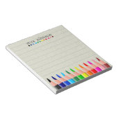 Aangepaste foto van het regenboogpotlood van de le notitieblok (Schuin)