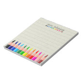 Aangepaste foto van het regenboogpotlood van de le notitieblok (Linkerzijde)