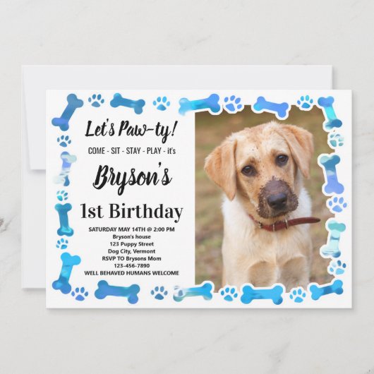 Aangepaste foto van homepage blauwe pagina afdrukk kaart (Voorkant)