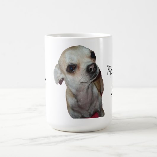 Aangepaste foto van hond en moeder, gepersonalisee koffiemok (Center)