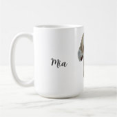 Aangepaste foto van hond en moeder, gepersonalisee koffiemok (Links)