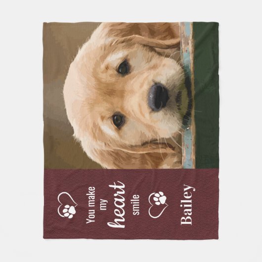 Aangepaste foto van Hondenliefhebber Fleece Deken (Voorkant)