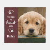 Aangepaste foto van Hondenliefhebber Fleece Deken (Voorkant (Horizontaal))