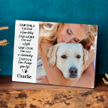 Aangepaste foto van Hondenliefhebber Quote Keepomw Fotoplaat<br><div class="desc">Viel je beste vriend uit en koester die kostbare herinneringen met een aangepast uniek hondenliefhebber hoepjesplaatje in een modern wit design. Deze unieke speelgoedplak voor honden is het perfecte cadeautje voor jezelf, familie of vrienden om je beste hond of als huisdier te eren. Citaat: "Eén glimlach kan een vriendschap beginnen,...</div>