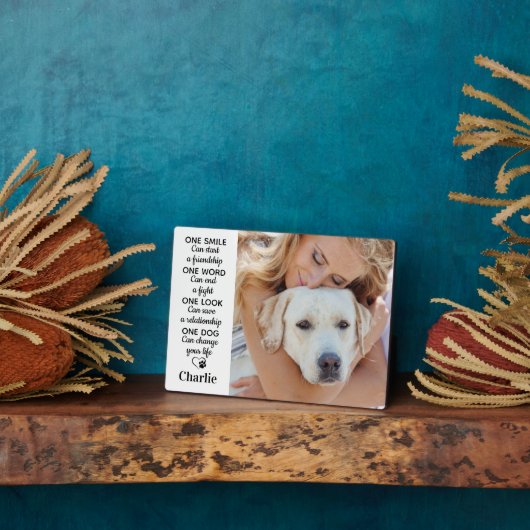 Aangepaste foto van Hondenliefhebber Quote Keepomw Fotoplaat (Zijkant)