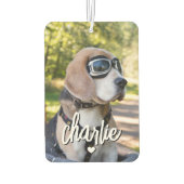 Aangepaste foto van huisdier Cool hond naam Luchtverfrisser (Achterkant)