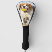 Aangepaste foto van huisdier hond gepersonaliseerd golfheadcover (Voorkant)