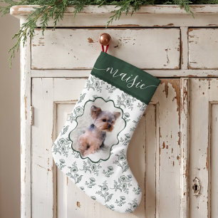 Aangepaste foto van huisdier hond kat Elegante vin Kleine Kerstsok