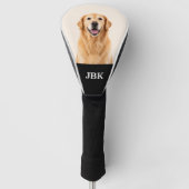 Aangepaste foto van huisdier met monogram golfclub golfheadcover (Voorkant)