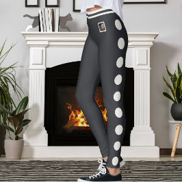 Aangepaste foto van huisdier Neutraal Stippenpatro Leggings