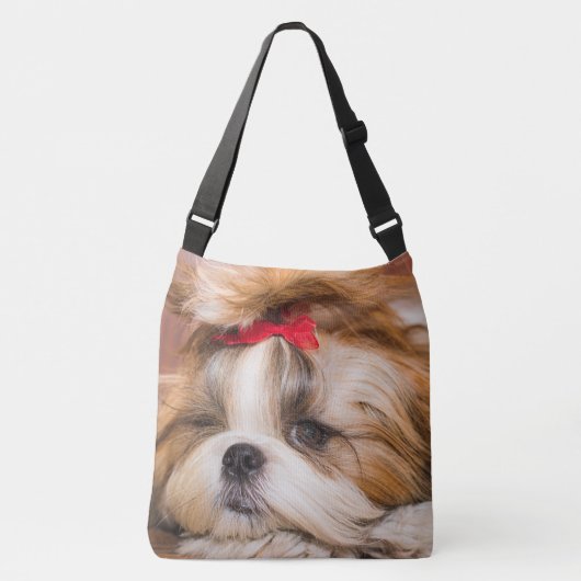 Aangepaste foto van je hond van een huisdier crossbody tas (Voorkant)