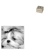 Aangepaste foto van je hond van een huisdier rubberstempel (Gestempeld)
