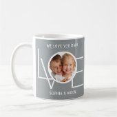 Aangepaste foto van je vader Vaderdag grijs Koffiemok (Links)